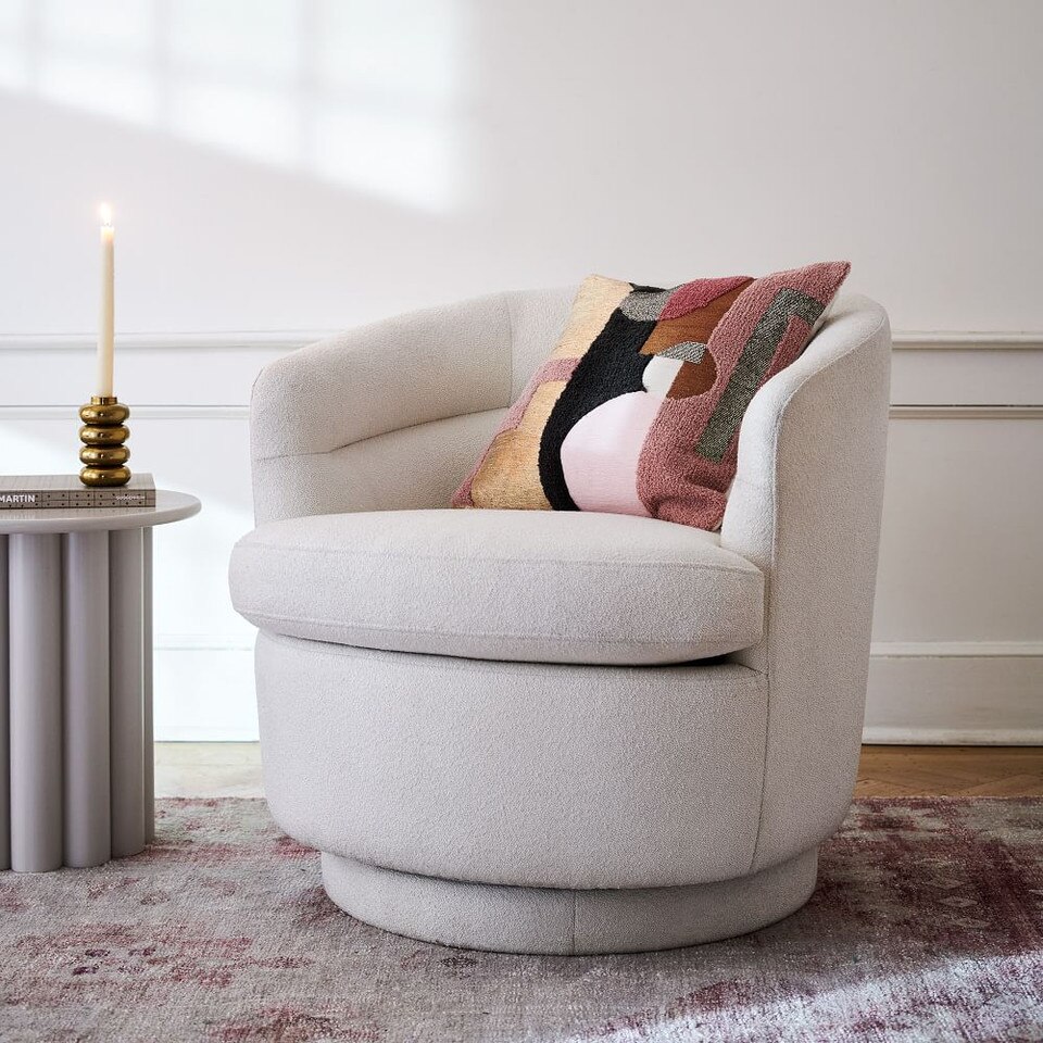 Viv Swivel Armchair West Elm UK